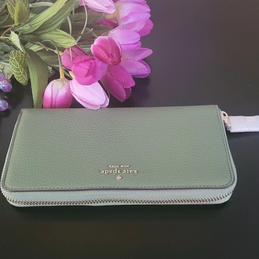 Kate Spade  Lena   Leather  Zip Around Continental Wallet - Picture 3 of 10
